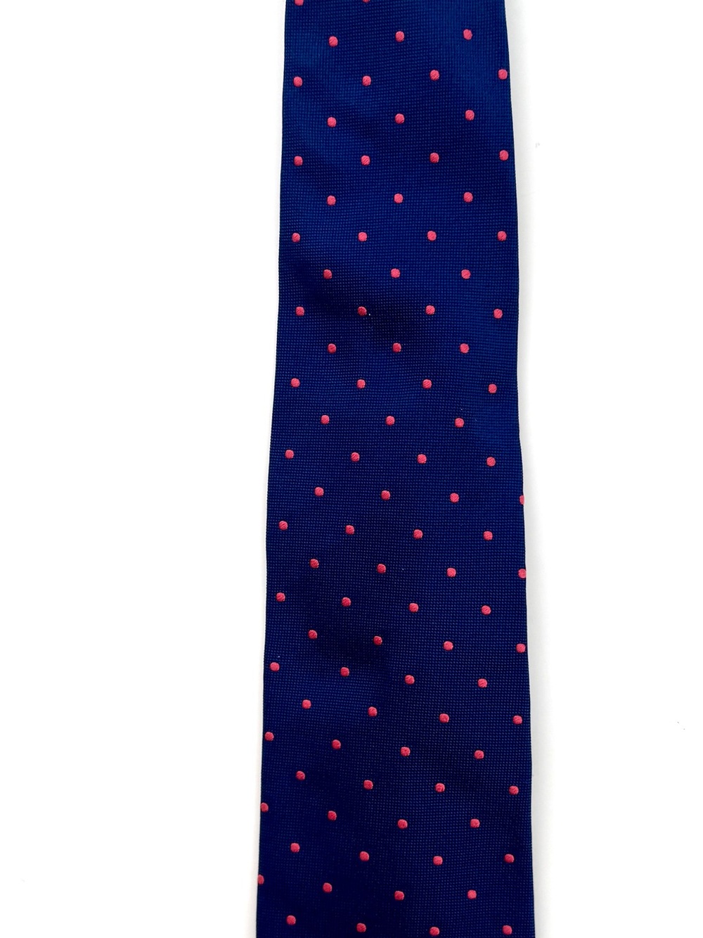 Brooks Brothers Navy Tie with Pink Polka Dots
